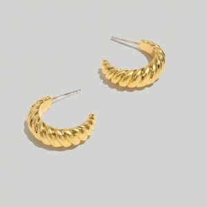 Madewell croissant gold mini hoops